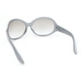 thumbnail image 4 of Retro Oversize Round Wrap Around Minimal 90s Dragonfly Sunglasses Silver - Brown, 4 of 4