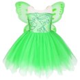 thumbnail image 3 of Disfraz de hada Pixie para niñas, princesa Disney Tinker Bell, vestido azul y morado con alas, vestidos de fiesta de cumpleaños, 2023, 3 of 5