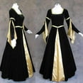 thumbnail image 4 of LSLJS Robe Taille Haute en Velours à Manches Longues pour Femmes, Mode Halloween Gothic Court, Robe à Manches Longues, 4 of 4