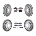 thumbnail image 1 of Transit Auto Front Rear Coated Disc Brake Rotors and Ceramic Pads Kit for Car Volkswagen Rabbit Audi A3 Quattro KGT-100983, 1 of 11