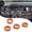 Orange, variant on 4 Pcs Center Console Air Conditioner Switch Knob Trim Cover Headlight Knob Trim Cover Aluminum Alloy Interior Accessories for Jeep Wrangler JL JLU & Gladiator JT 2018-2026