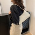 thumbnail image 1 of Bolsos de hombro para mujer Bolso de mano Hobo de PU Bolso para axilas con cierre de cremallera (blanco), 1 of 7