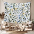 thumbnail image 2 of Blue Yellow Spring Floral Small Tapestry for Bedroom Wall Hanging Tapestry,Summer Elegant Botanical Green Ceiling Backdrop Tapestries Poster Blanket Wall Decor for Teens Room Living Room 23" x 28", 2 of 8