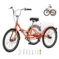 thumbnail image 1 of VEVOR Triciclo plegable para adultos, triciclos plegables para adultos de 20 pulgadas, bicicleta de crucero de 3 ruedas de aleación de aluminio liviana con canasta trasera grande, 1 of 9