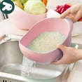 thumbnail image 1 of Cqxid Strainers Under $5 Rice Colander Vegetable And Fruit Cleaning Filter Basket Sturdy And Easy To Use Food Grade Kitchen Tool Accessories, 1 of 4