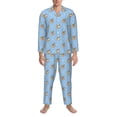 thumbnail image 3 of Fotbe Corgi Dog Pijama de Hombre con Estampado de Manga Larga, Conjunto de 2 Piezas, Ropa de Dormir Suave y Cómoda con Bolsillos-Medium, 3 of 7