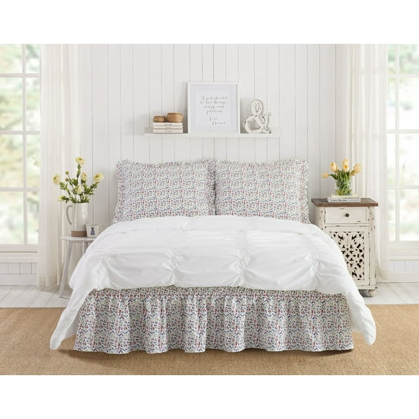 The Pioneer Woman Multi Cotton Wildflower 3Piece Bedskirt and Sham Set