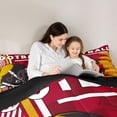 thumbnail image 5 of Homewish Kids Rugby Helemt Bedding Comforter Set,Football City Twin Comforter Sets,Orange Red Black Bedding Set For Boys Teens,Super Cozy Room Decor Reversible,2pcs, 5 of 8
