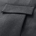thumbnail image 4 of Men's Single Breasted Trench Coat Button Down Overcoat Warm Dress Pea Coats Lapel Neck Overcoat Slim Fit Mid-Length Business Trench Coat Outerwear Gray XXXL, 4 of 8