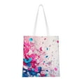 thumbnail image 1 of DouZhe Reusable Grocery Bags, Transgender Pride Colorful Lightweight Polyester Canvas Cloth Tote Bag for Travle Gym Shopping School, 15" x 16", 1 of 7