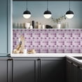 thumbnail image 4 of Yeetfub 10 Sheet Peel and Stick Backsplash Self Adhesive Tile Sticker Marble 3D Stick on Tiles Backsplash for Kitchen Peel and Stick Tile for Bathroom Kitchen Camper Shower Furniture 4"x4" Purple, 4 of 7