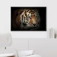 thumbnail image 3 of Wall26 Canvas Print Wall Art Bengal Tiger Portrait Nature Wilderness Animals Photography Realism Modern Framed Art Decora Multicolor Rustic Artwork for Bedroom - 16"x24" Black, 3 of 5