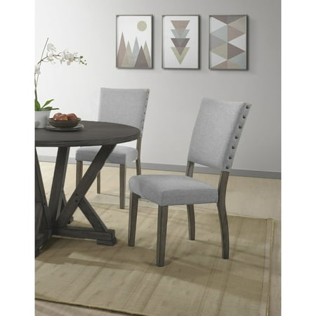 Best Master Furniture Anna Antique Light Gray Side Chair (Set of