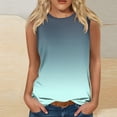 thumbnail image 5 of MESSUEN Womens Sleeveless Tops Tank Tops for Women Loose Fit Crew Neck Raglan Crew Neck Sleeveless Gradient Print Vest Fashionable Casual Top Womens Dress Shirts Tee Shirts Womens Mint Green M, 5 of 5