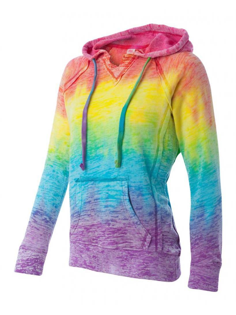hoodie with rainbow stripe