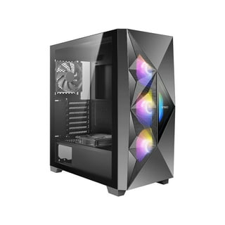 KEDIERS PC Case Pre-Install 7 PWM ARGB Cases Fans, ATX Mid Tower Gaming  Case with Opening Tempered Glass Side Panel Door, Mesh Computer