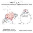 thumbnail image 6 of Rosec Jewels IGI Certified 2 Carat Lab Grown Pink Diamond Heart Shaped Engagement Ring - VS1 Quality, 925 Sterling Silver, US 4.00, 6 of 9