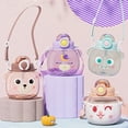 thumbnail image 2 of FaLX Pot-bellied Cartoon Water Bottle - 1100ml, Large Capacity, Cartoon Design, Students Water Bottle with Hanging Lanyard - Ideal for Daily Use, 2 of 8