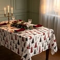 thumbnail image 4 of Antqov Christmas Table Cloth 55x70" Rectangle Winter Holiday Christmas Tablecloth Waterproof Table Cover for Party Picnic Dinner Home Decor, 4 of 6