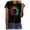 Black, variant on Fesfesfes Short Sleeve T Shirt Valentine's Day Fashion Woman Causal Round-Neck Printing Blouse Short Sleeve T-Shirt Tops Tees for Women 14(XXXL)