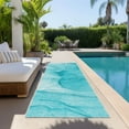 thumbnail image 6 of Addison Rugs Chantille Indoor/Outdoor Transitional Watercolors Teal Washable Runner Rug, 2'3" x 7'6", 6 of 6