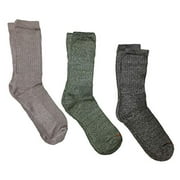 Realtree Men's Super Soft Crew Socks, Size 10-13, Acrylic Blend, 3-Pack (Beige/Green/Brown)