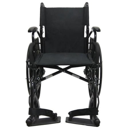 Karman 802N-Dy 30 lbs Lightweight Wheelchair with Flip Back Armrest and Elevating Legrest, 16" Seat