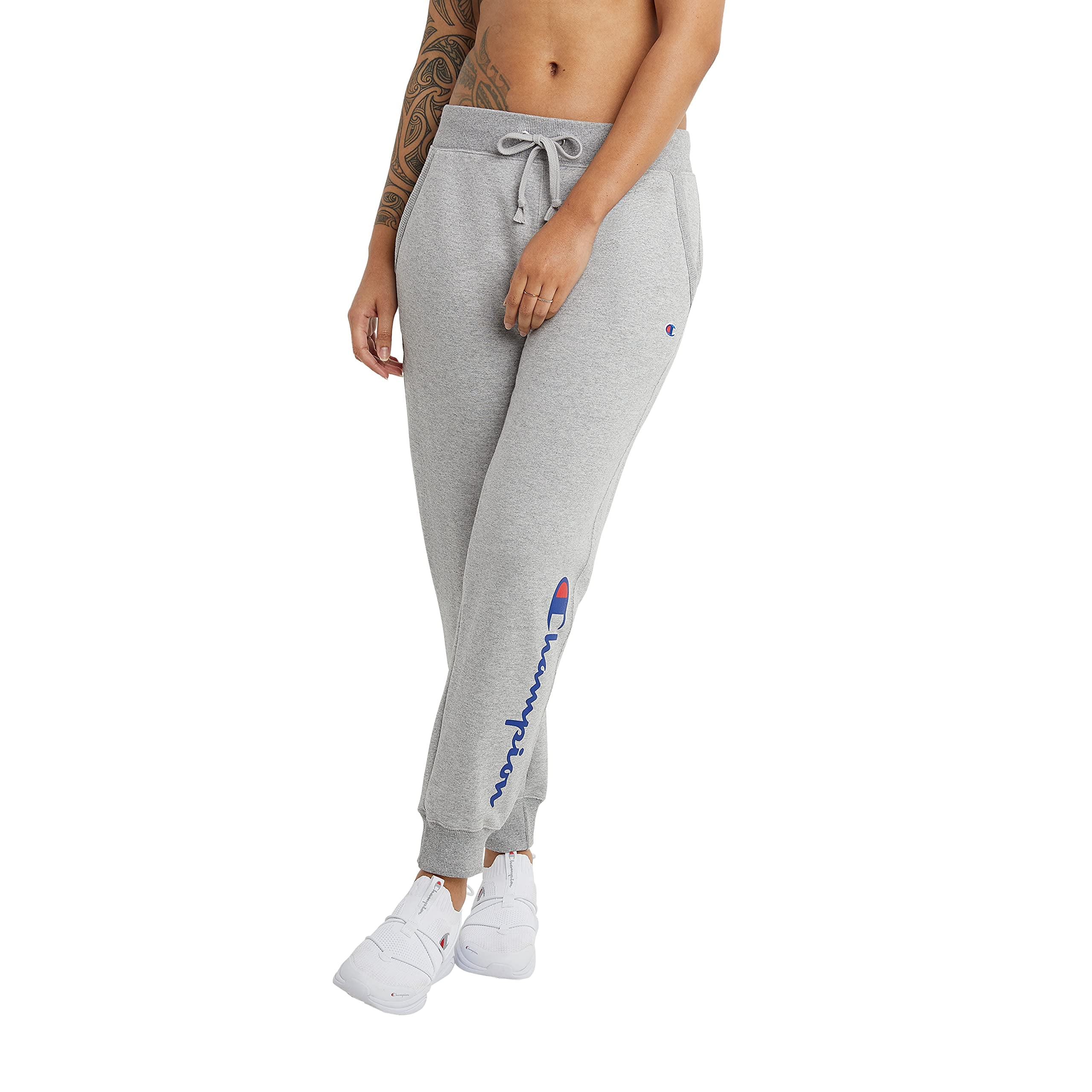 Champion Women's Powerblend Jogger, Script Logo, Oxford Gray-Y07459, Small  - Walmart.ca