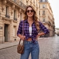 thumbnail image 6 of Flannel Fall Shirts for Women Casual Plaid Tops Long Sleeve Button Down Shirts, 6 of 9