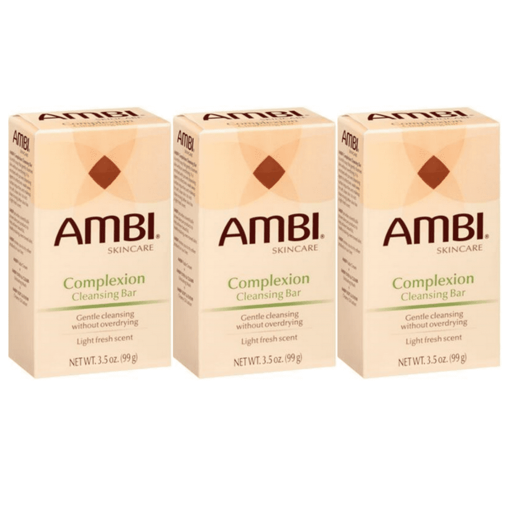 (3 Pack) Ambi Skin Care soap Complexion Cleansing Bar Gentle Cleansing