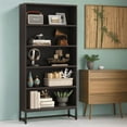 thumbnail image 5 of 5-Tier Heavy-Duty Bookshelf, 529lb Total Capacity, Anti-Tip Kit & Adjustable Feet, for Home Office/Library/Living Room, 5 of 6