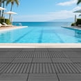 thumbnail image 2 of Jopath 24 Packs Waterproof Decking Tiles,24"x12" Terrace Plastic Interlocking Decking Tiles for Courtyard Tiles, Balcony Tiles, Bathroom and Any Indoor or Outdoor Setting Dark Gray, 2 of 9