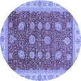 thumbnail image 1 of Ahgly Company Machine Washable Indoor Round Oriental Blue Traditional Area Rugs, 8' Round, 1 of 4