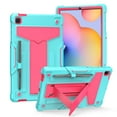 thumbnail image 2 of Case For Apple iPad 10th Gen 2022 Tough Hybrid Kickstand Vertical 3in1 Shockproof Anti-Scratch PC + Silicone Armor Tablet Tablet Cover [ Teal Pink ], 2 of 7