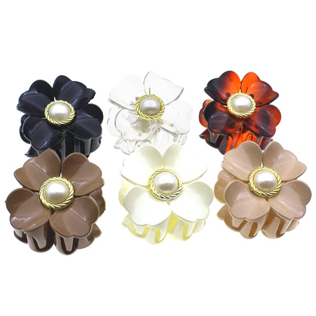 6 Pcs Pinces à Cheveux Fleur Pince à Cheveux Antidérapante