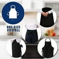 thumbnail image 2 of Wealuxe Professional Black Bib Aprons | 32x28 Inch | Black | 2 Pack, 2 of 3