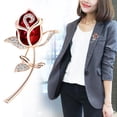 thumbnail image 2 of Clip Scarf Bouquet Brooch Pin Flower Wedding Decoration Crystal Rhinestone Rose Decoration Hangs, 2 of 7