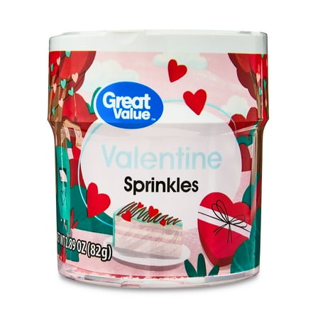 Great Value 4-Cell Valentine's Day Sprinkle Mix, 2.89 oz