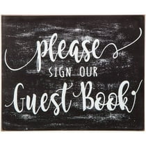 Please Sign Our Guest Book Wood Decoration Wedding Reception