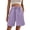 Purple, variant on JoveMarine Women's Casual Wide Leg High Waisted Shorts - Slimming, Lightweight Drawstring, Comfy for Daily, Vacation, Hot Summer Days,Beige L