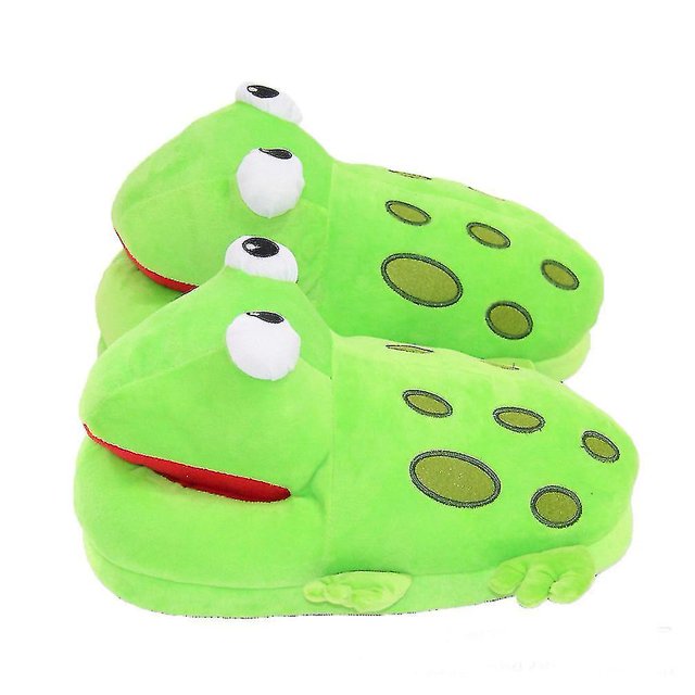 Pantuflas de felpa lindas y feas de Grog verde, pantuflas cálidas de invierno de Anime, tamaño libre de 28cm ShuxiuWang 8390606133328