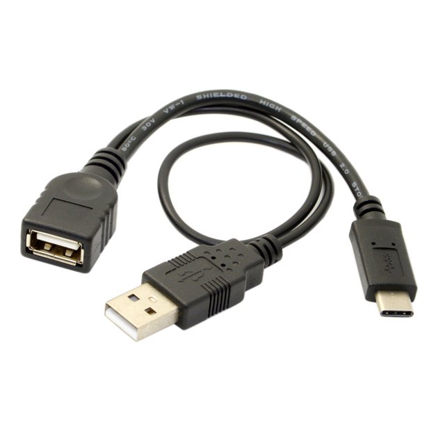 chenyang USB C OTG Cable USB 3.1 Type C to USB 2.0 OTG Data Cable with USB Power