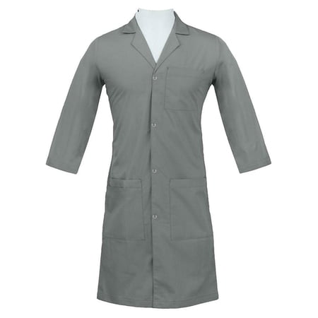 Panda Uniform by HeedFit Women’s Lab Coat | Unisex Multi-Pocket Medical Coat XS Grey