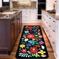 thumbnail image 1 of Hallway Rug Strips Kitchen Rug Strips Non-Slip 20"x59" Long Washable Rug Strips, Mexican Colorful Soft Floral Rug Strips for Hallway, Kitchen, Laundry Room, Bedroom, Bathroom(Red), 1 of 1