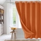 thumbnail image 1 of Cortina de ducha MitoVilla sin ganchos, extra larga, color naranja gofre, 1 of 7