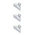 thumbnail image 4 of maskred Pinces de Mode Grand Style Simple à Portée de Main Style Simple Robuste Exquis Accessoires Barrettes pour Femmes Blanc / Arc 3Set, 4 of 6
