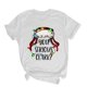 thumbnail image 2 of Puntoco Blusa de manga corta con estampado de moda para mujer, divertida camiseta de cuello redondo, 2 of 3