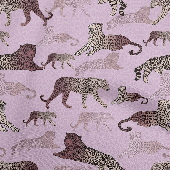 oneOone Cotton Cambric Light Purple Fabric Animal Craft Projects Decor Fabric Printed By The Yard 56 Inch Wide