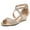GOLD, variant on BURUDANI Women's Casual Dress Shoes Ankle Strap Low Wedge Sandals Fashion Open Toe Sandals GOLD Size 9 wide available
