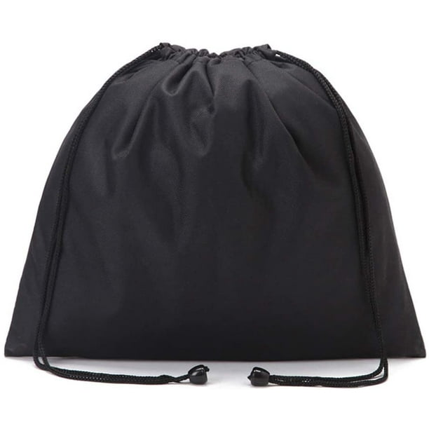 5pcs Travel Drawstring Bags Black String Bags Clothes Storage Bags